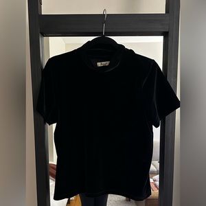 Madewell Velvet Mock Neck Shirt